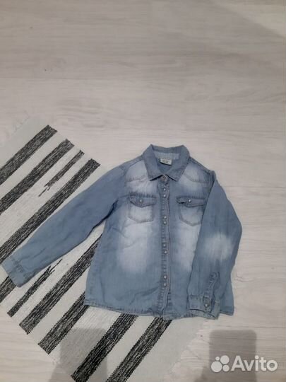 Рубашка Zara kids джинсовая для девочки