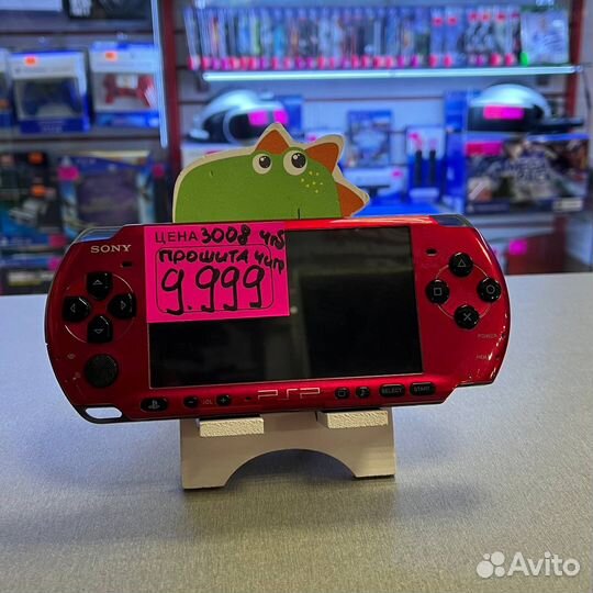 Sony PSP Red Black 3008 4gb + 4 игры прошитая
