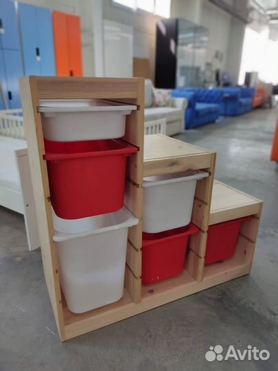 Стеллаж Труфаст + контейнеры Икеа