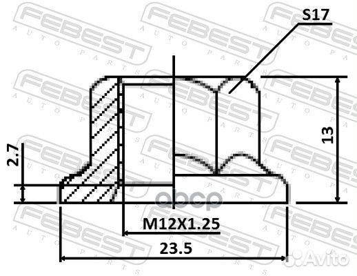 Гайка подвески mitsubishi