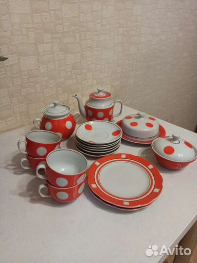 Чайный сервиз Горох, фарфор СССР, можно частями