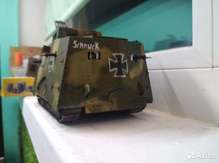 Модель танка а7v в масштабе 1/35