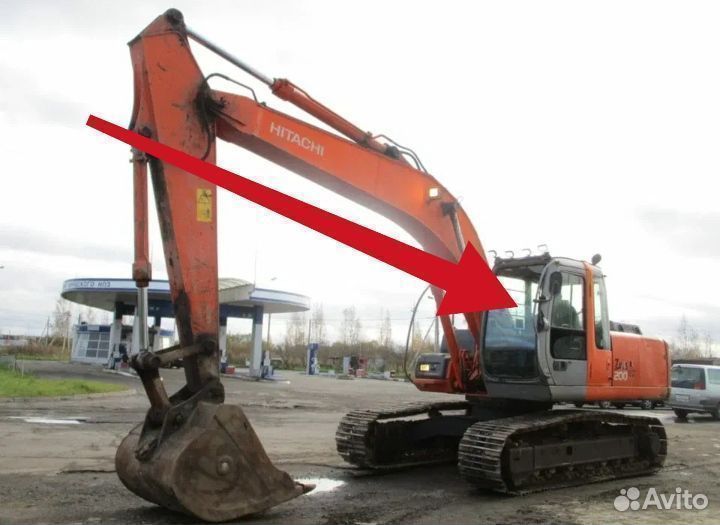 Стекло лобовое на экскаватор Hitachi zx 225 w