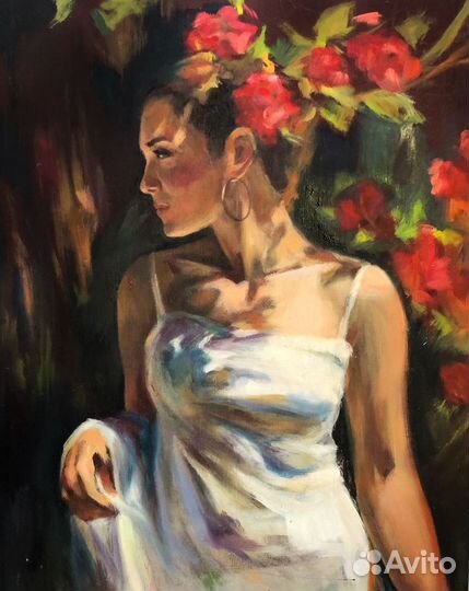 Портрет маслом на холсте, ручная работа