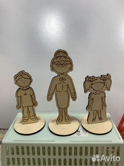 Куклы из дерева для песочной терапии