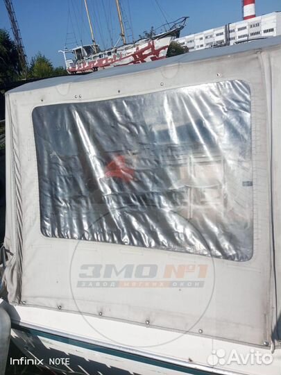 Ремонт прозрачной части ходовых тентов катера