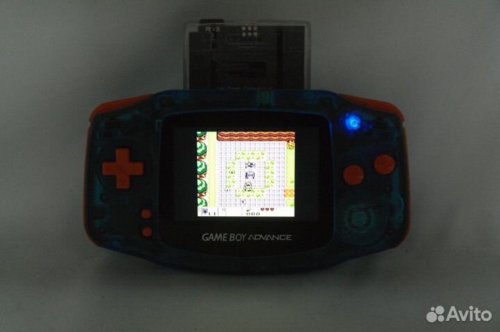 Gameboy Advance Custom Crystal Blue RGB IPS