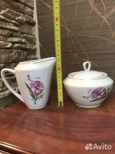 Сливочник, сахарница, фарфор Европа, 1950-е