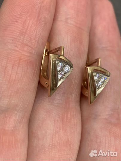 Серьги золотые 585 пробы СССР
