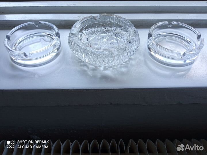 Пепельницы стекло и хрусталь