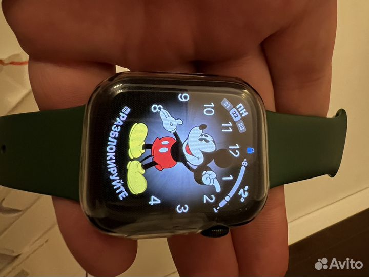 Часы Apple watch 7 45 mm green