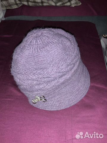 Шапка двойная вязка.Теплая-зима