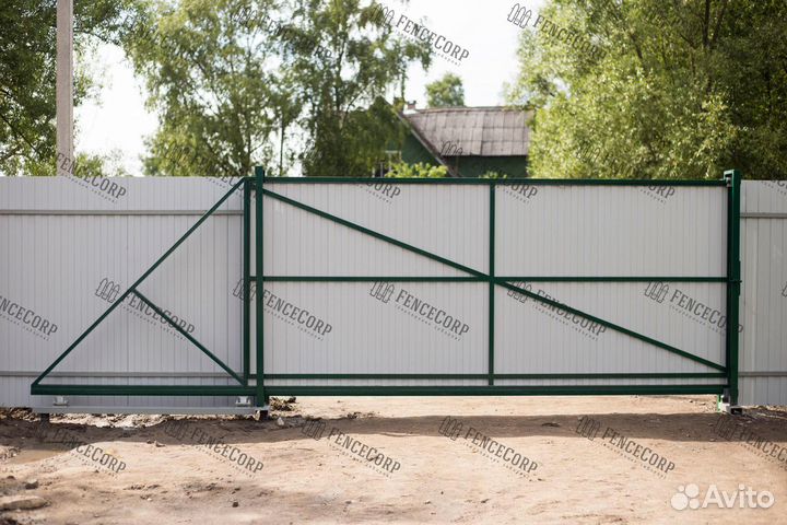 Ворота откатные из профлиста