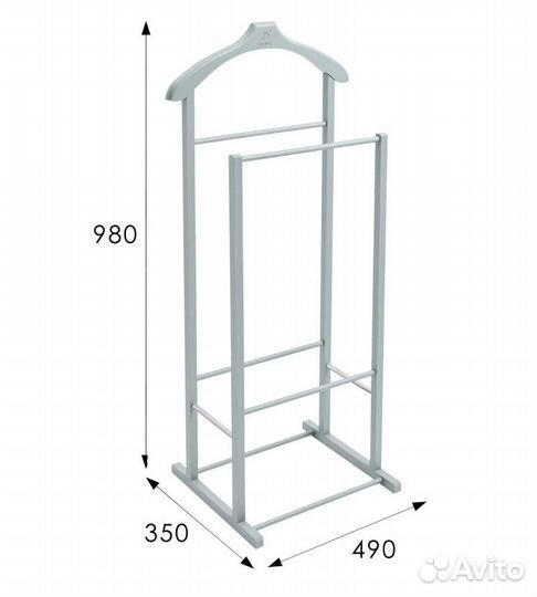 Вешалка костюмная В 27Н серый (8164)