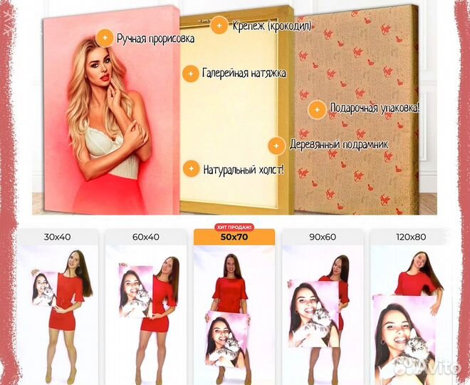 Портрет по фото подарок