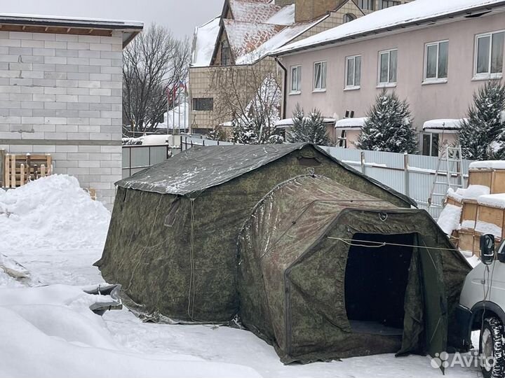 Палатка 15М2 двухслойная б/у с тамбуром