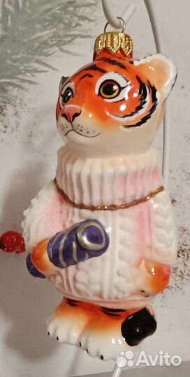 Елочная игрушка Тигруша с хлопушкой, Ариель