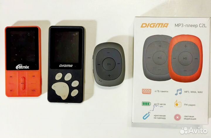 Плеера Digma (C2L/S3 4Gb) и Ritmix (RF4550 8Gb)
