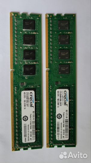 Оперативная память Crucial DDR3, 2х4Gb