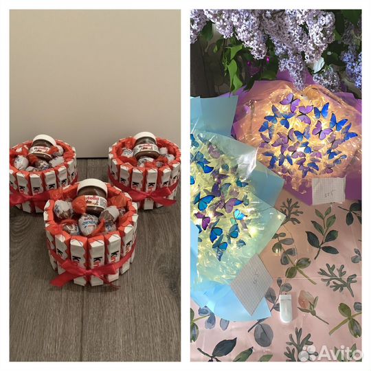 Букет из бабочек, сьедобные букеты