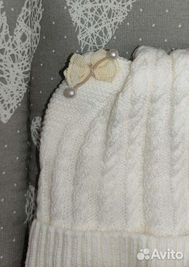 Шапка русбубон(3-6 мес) + little star(40)