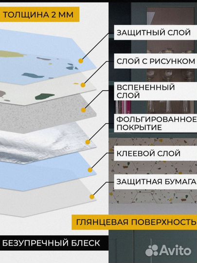 Панели самоклеющиеся пвх, 20*24 см, 30 шт