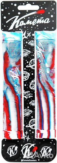 Грипсы самокат Комета Альфа Триколор (+ заглушки)