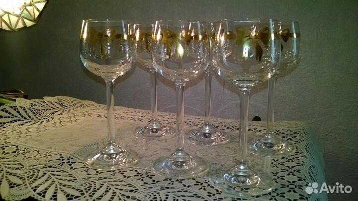 Рюмки и ваза Богемия / фужеры СССР Хрусталь