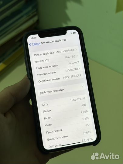 iPhone X, 256 ГБ