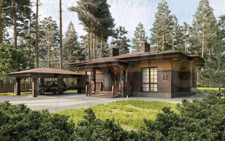 Коттедж 118 м² на участке 8 сот.