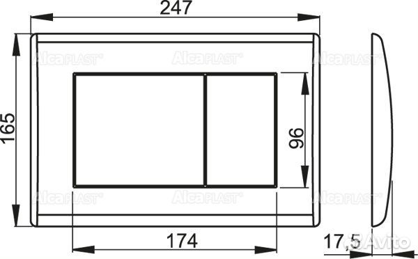 Alca Plast M270 Клавиша для инсталляции