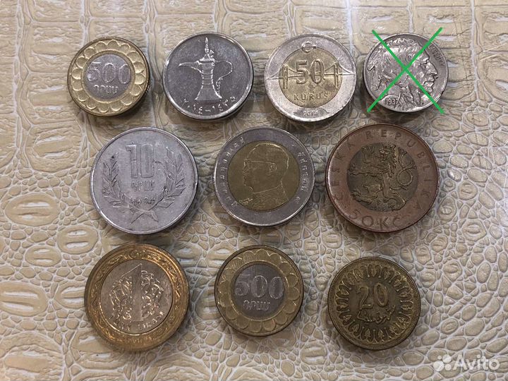 Монеты разные биметалл и др