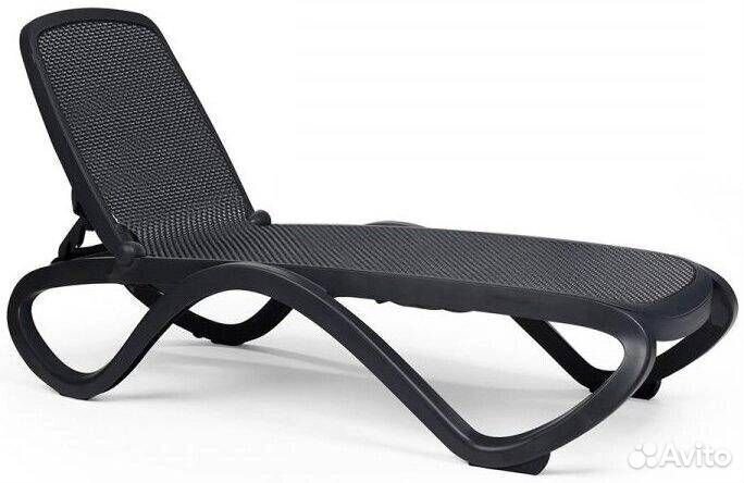 Шезлонг-лежак Omega Антрацит Nardi пластиковый
