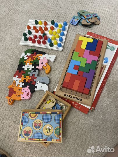 Деревянные развивающие игрушки пакетом