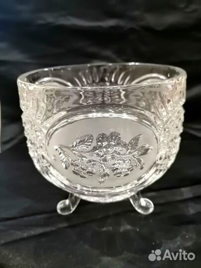 Конфетница чешское стекло хрусталь