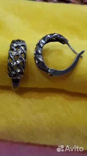 Серьги серебро 925 пр СССР