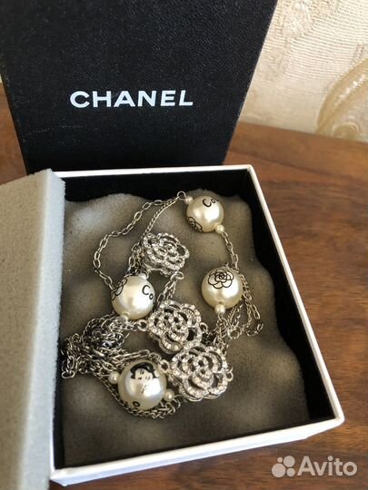 Колье chanel жемчугом