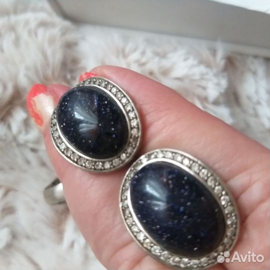 Серебрянный родированный комплект