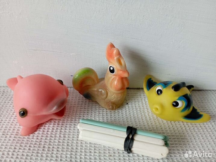 Резиновые игрушки пищалки СССР