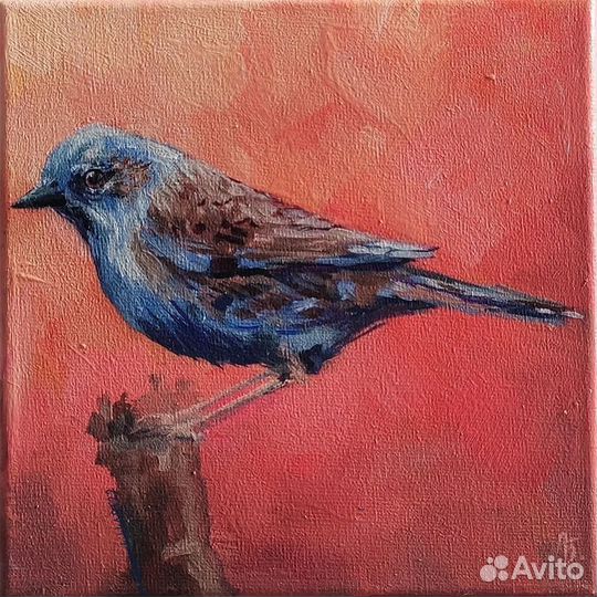 Картина маслом птица 