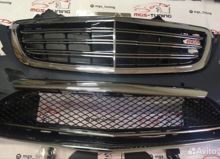 Бампер Mercedes s-class w222 дорест. s63 + решетка