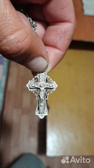 Серебряный крестик мужской
