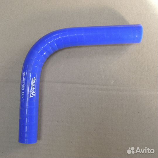 Патрубок угловой д.18мм L150*150 (90градусов) (си