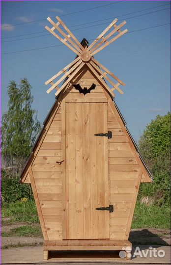 Дачный туалет деревянный ACC341