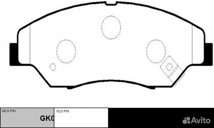 GK0522 Колодки тормозные дисковые перед
