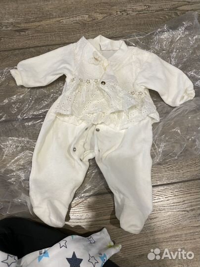 Детские вещи пакетом для новорожденного 50 56 62