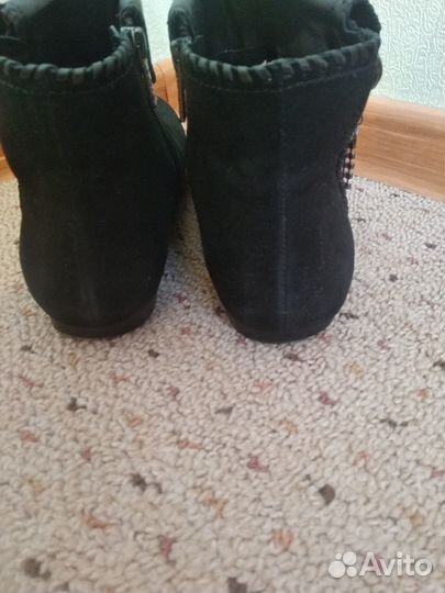 41 р Ботинки кожа