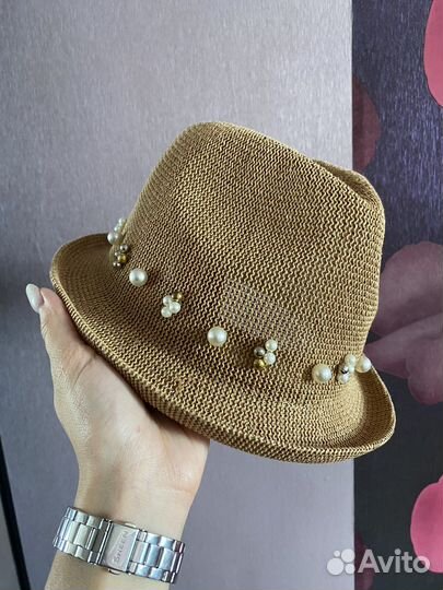 Шляпа пляжная соломенная