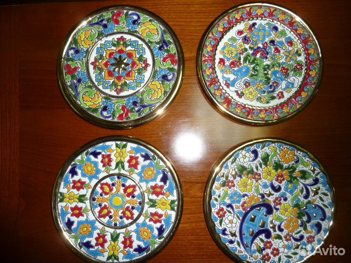 Тарелка декоративная(Испания).Ручн работа.24 к.зол