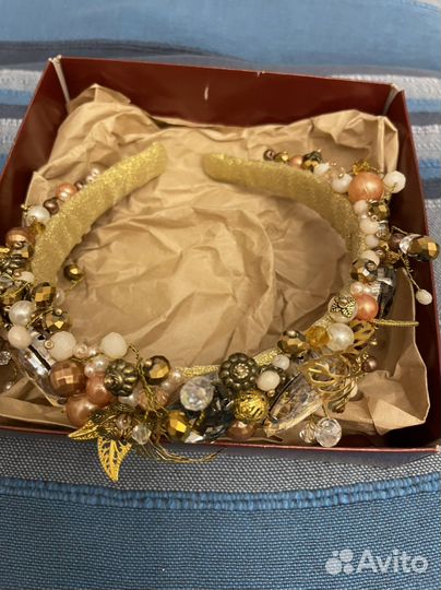 Ободок для волос ручной работы